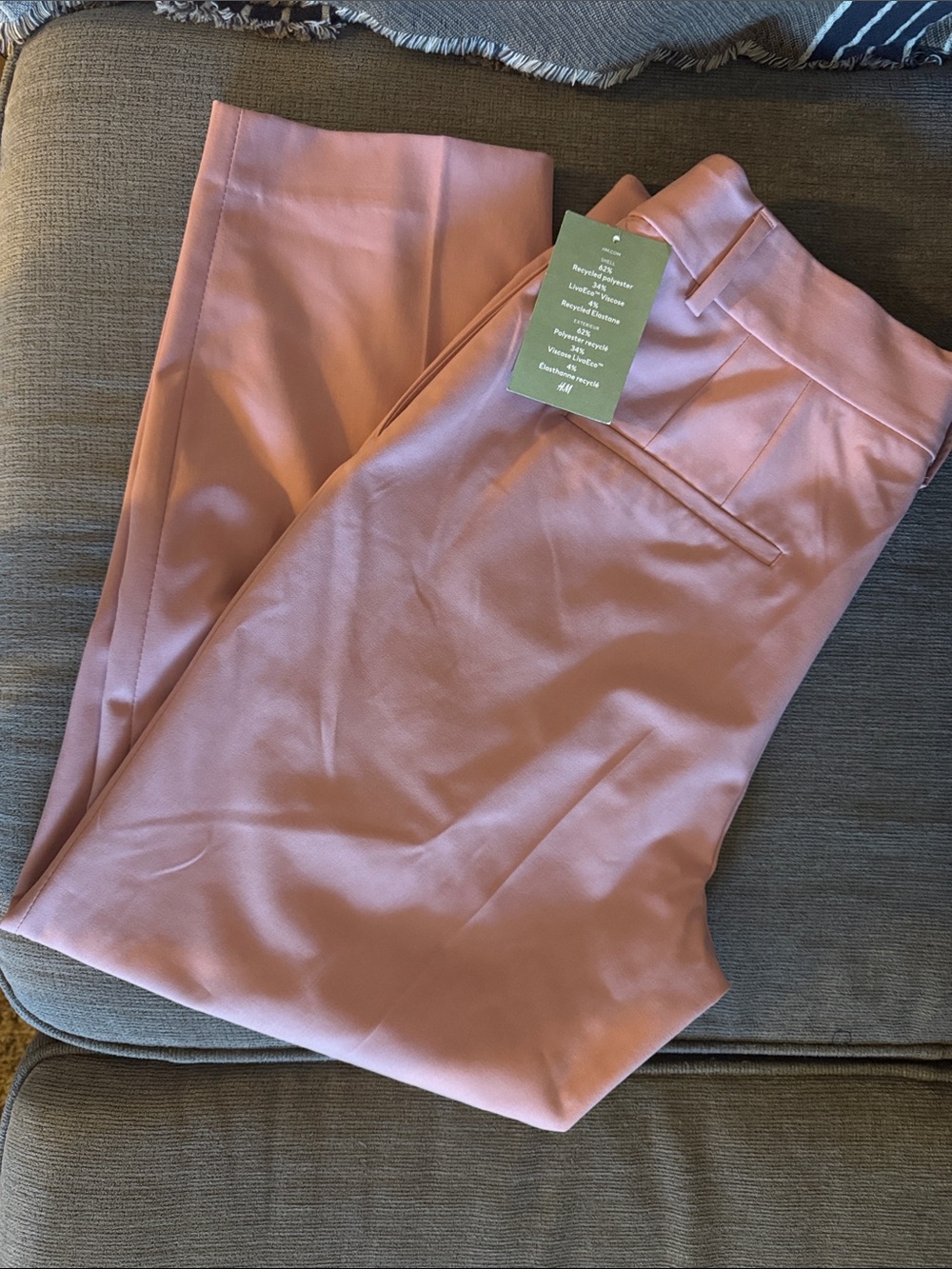 H&M Blush Pink Tailored Trousers